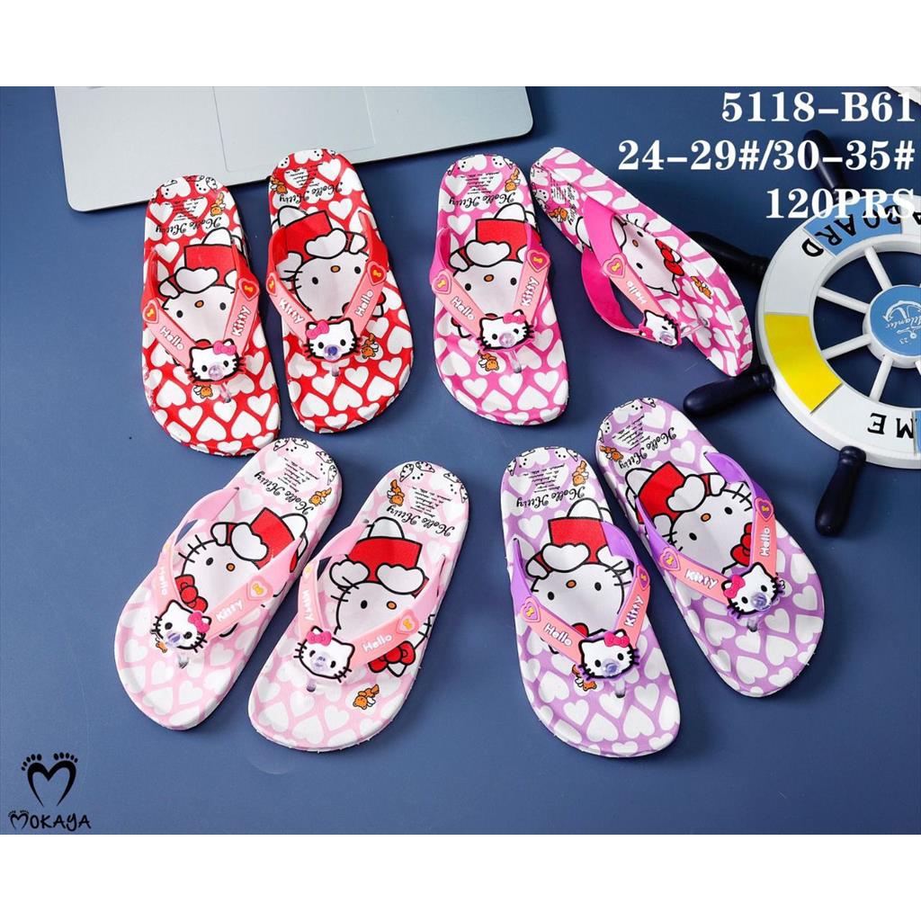 Sandal Jepit Jelly Anak Cewek Hello Kitty Super Cantik Lucu Keren Import Mokaya / Size 30-35 (5118-B61)