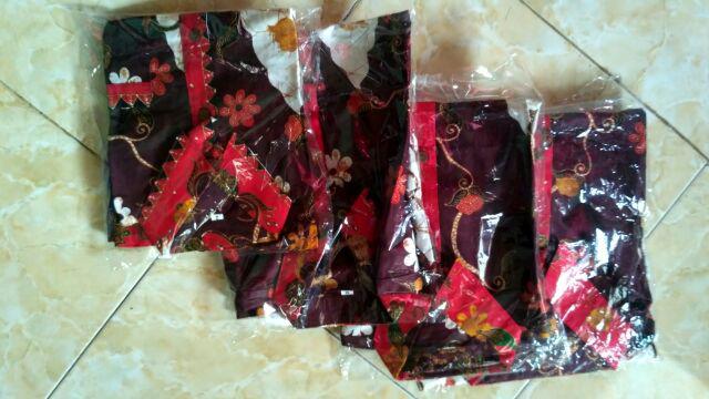 409 Marun Couple Kemeja Batik /anak 2-4/anak 5 -12 /dewasa M-xl