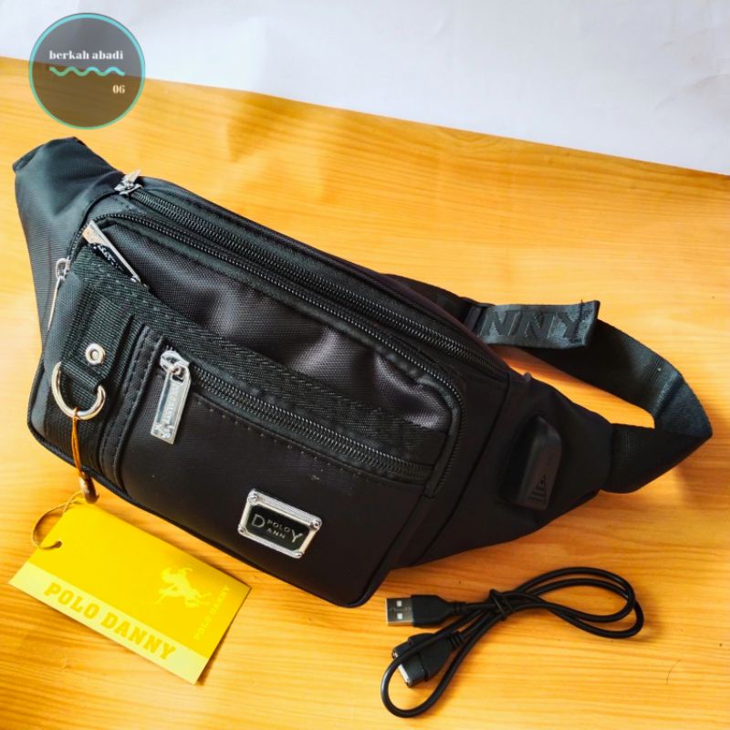 Tas pinggang/ waistbag PoloDanny Original Bahan Nilon Tebal pd-1667