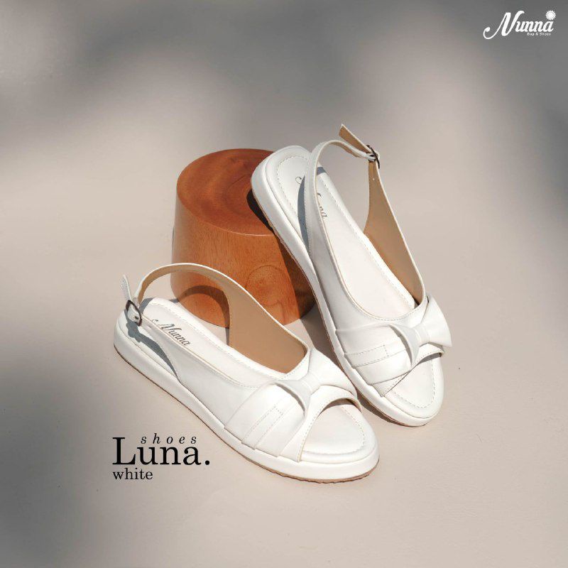 TERBARU Luna Shoes | By Nunna ORI flatshoes Sandal Wanita tali simple polos kulit