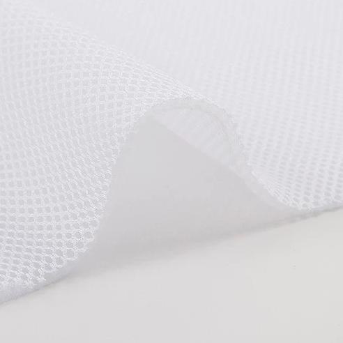 jala mesh double/kain jala double mesh/jala mesh sandwich hitam - Putih
