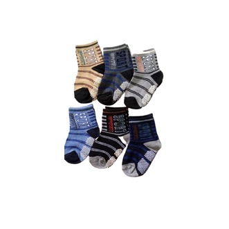 6 Pasang Kaos kaki Bayi karakter Lucu Anti slipi Lurus (Katun spandex,usia 0-6bulan,1 tahun)