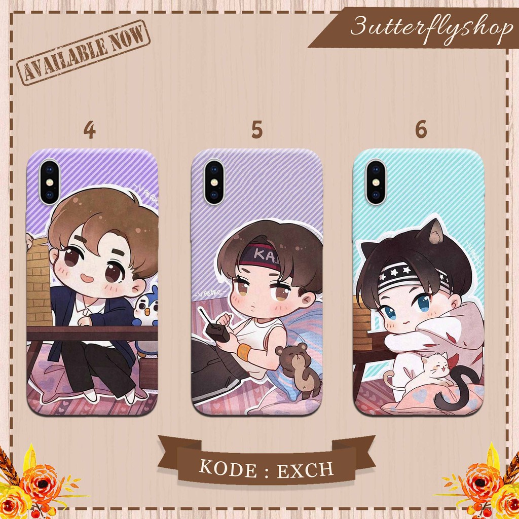 EXO Chibi Member casing case HP xiaomi samsung iphone oppo vivo realme redmi meizu