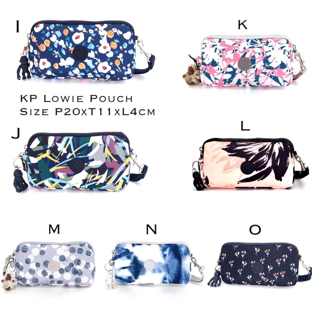 Dompet Kipling Lowie pouch Original asli ORI Tempat HP Uang Kartu zipper Risleting Banyak slot Kartu