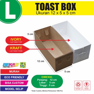 Eco Friendly Tempat Dus Wadah Roti Bakar Kertas Paper