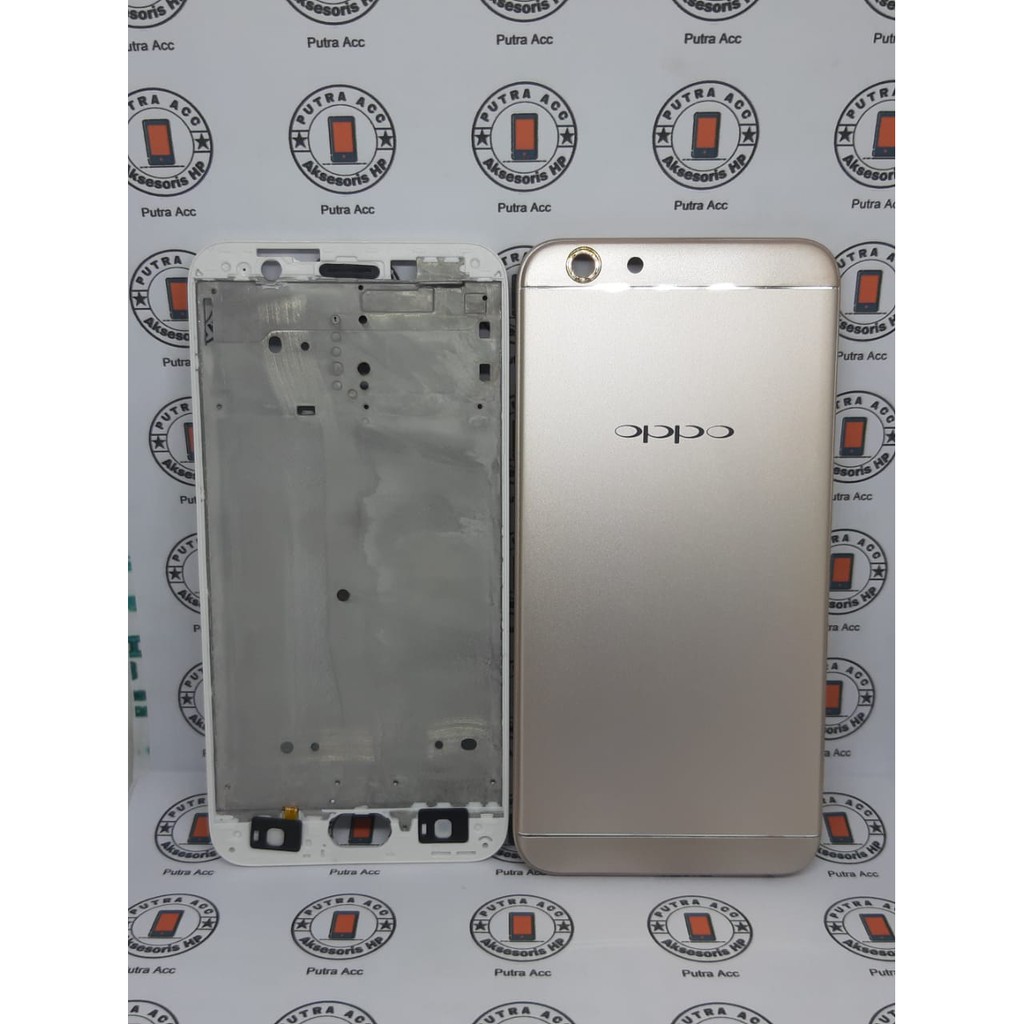 Kesing Fullset Oppo F1S A59 Backdoor Back Cover Kesing + Frame Lcd Tulang Tengah