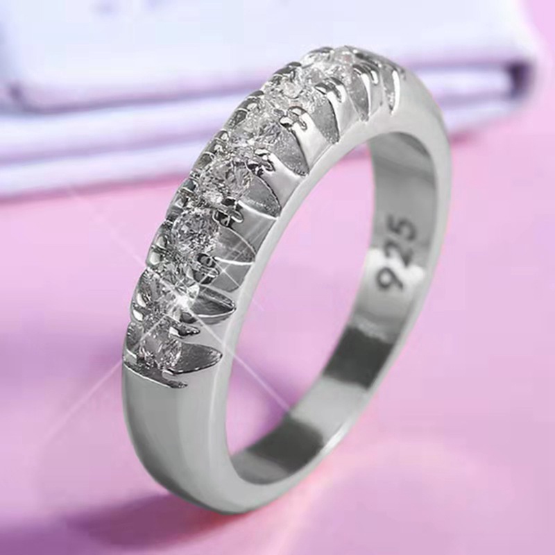 Cincin Berlian Bahan 925 Sterling Silver Untuk Wanita