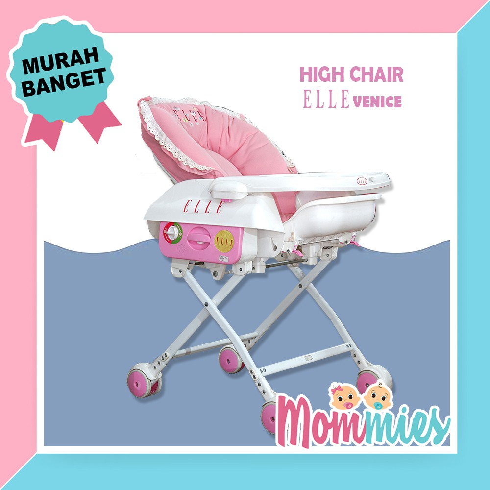 Kursi Makan Anak High Chair BABY ELLE VENICE Tempat Dudukan Makan Anak