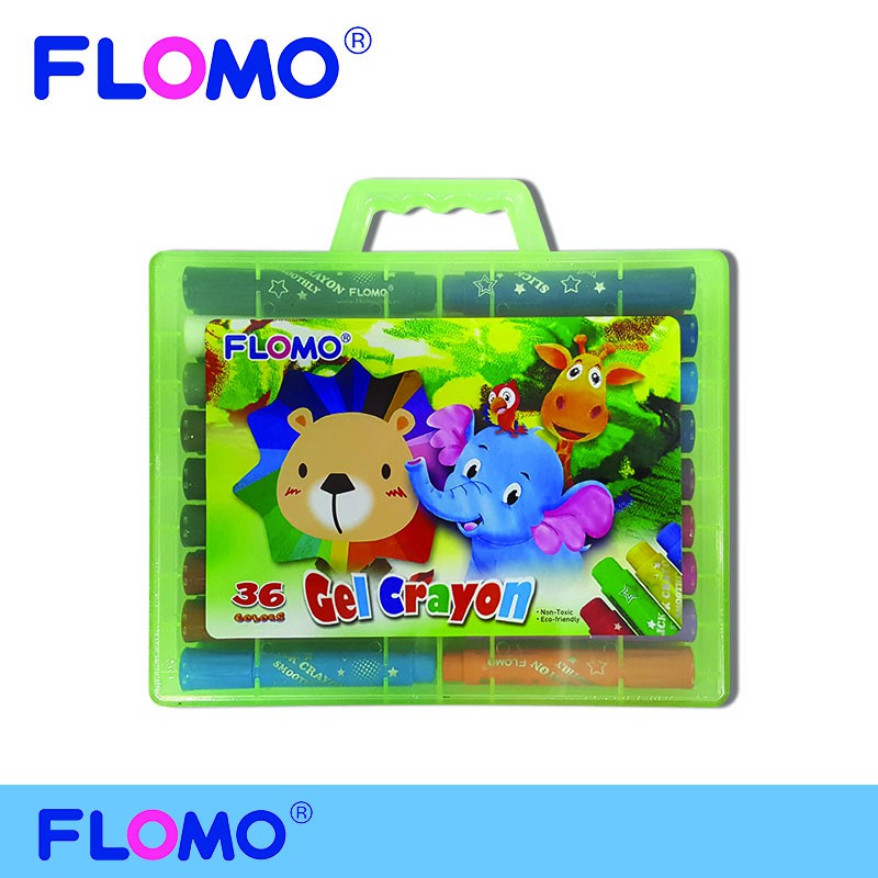 

Asaba Stationery - Flomo Slick Gel Crayon Super Smooth- Krayon 36 Warna