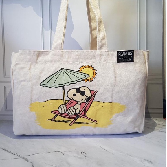 Z*RA Snoppy Peanuts Canvas Bag