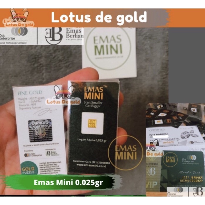 Emas Mini 0.025 Gram - Emas mini 0,025 Gram - Minigold - Logam Mulia
