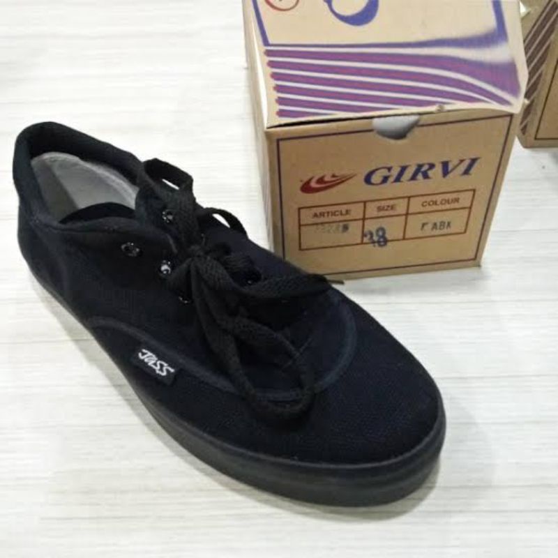 [COD/GRAB MEDAN] Girvi Jazz FREE KAUS KAKI All Black Size 35 - 42