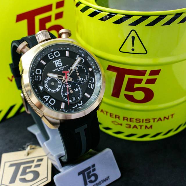 Jam T5 H3619 original chrono aktif bergaransi free tin box