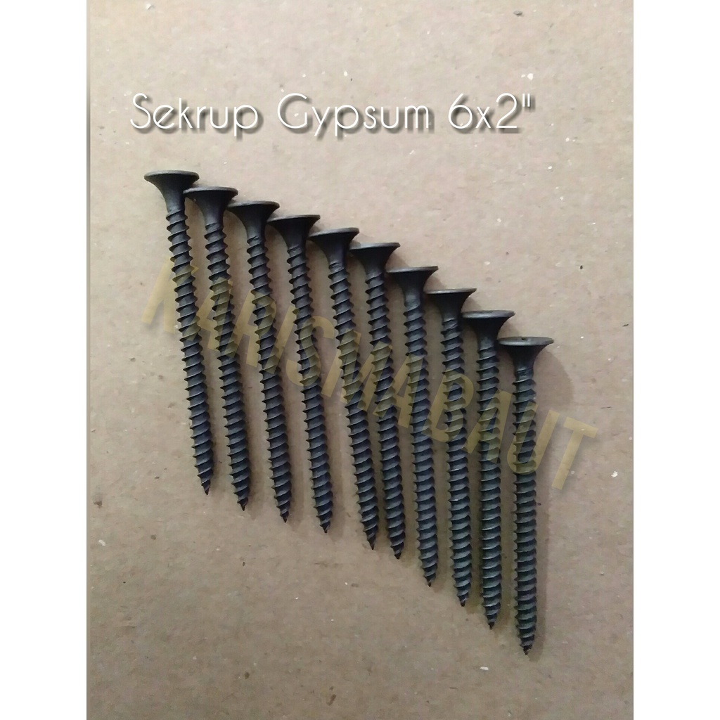Sekrup gypsum 6x2" (obeng+)