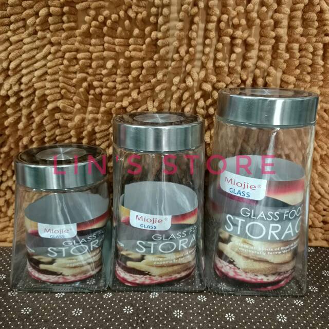 Toples kue kering/ gelok/ wadah tempat kue segi miojie