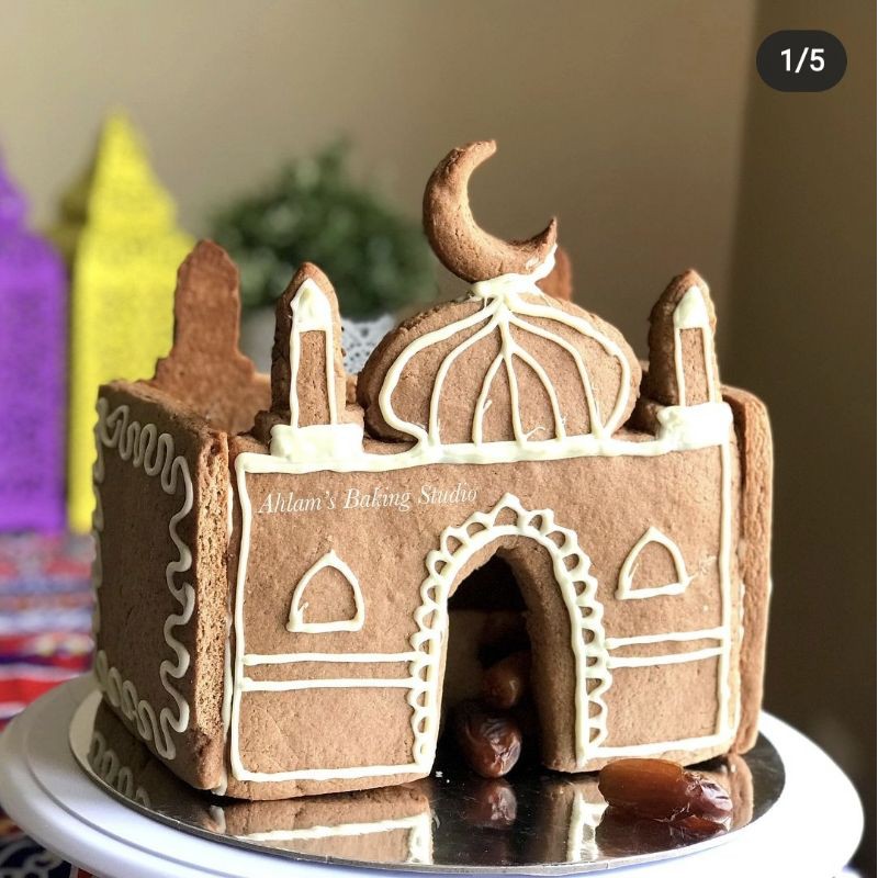 

Ramadan Mosque/Masjid DIY Kit by KUKKI - aktivitas menyusun kue bentuk masjid Parsel Hadiah Lebaran