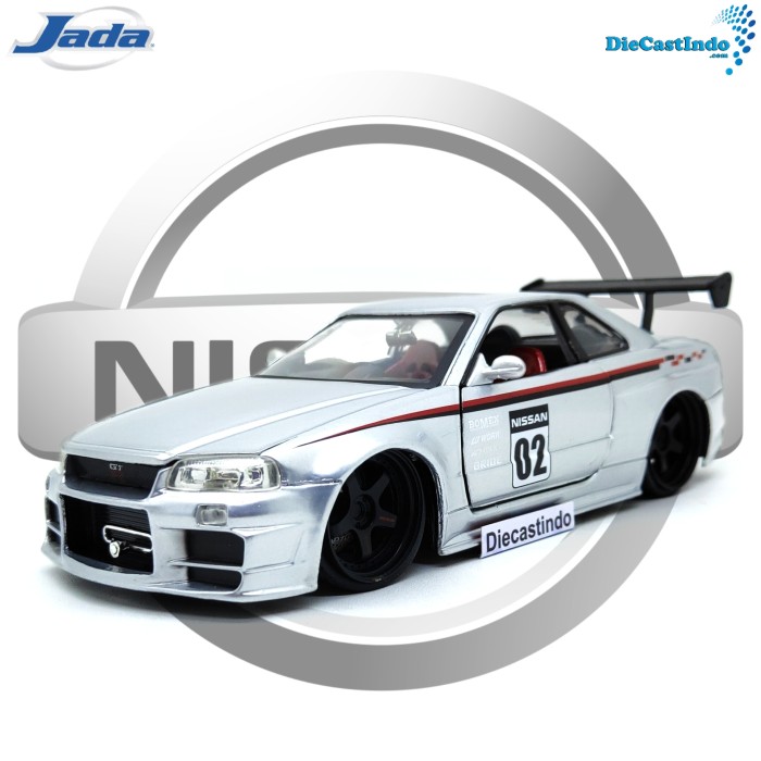 Jada - JDM tuners 2002 Nissan Skyline GT-R (R34) Silver Skala 1:24