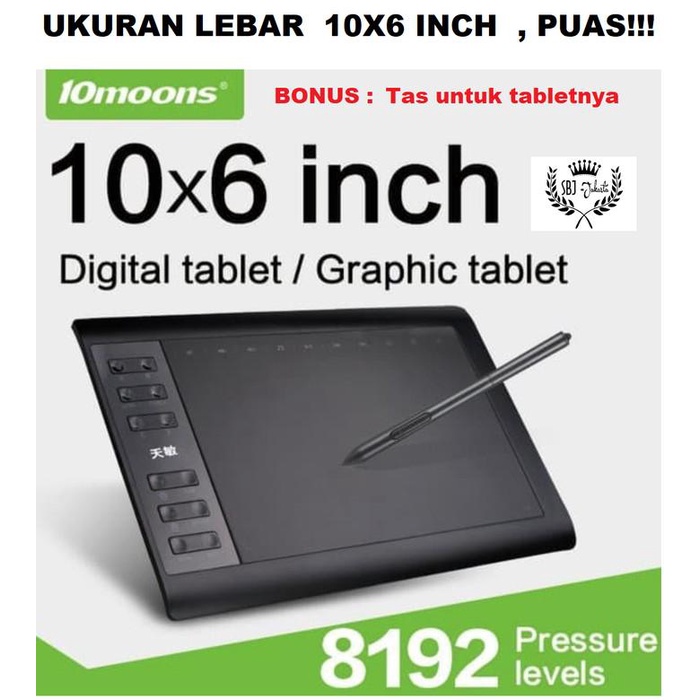 Tab | 10Moons G10 Graphic Drawing Tablet 10 X 6 Inch Original Vs Huion