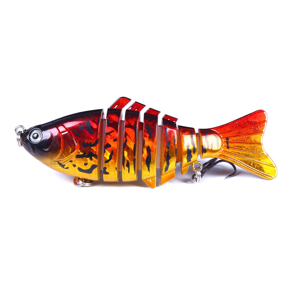 HENGJIA 1 PCS 10 cm 15.6g/23g Fishing Lure Hard Swimbait Casting Minnow Sea Bass Trout 7 Segment Lures Umpan Laser Bait