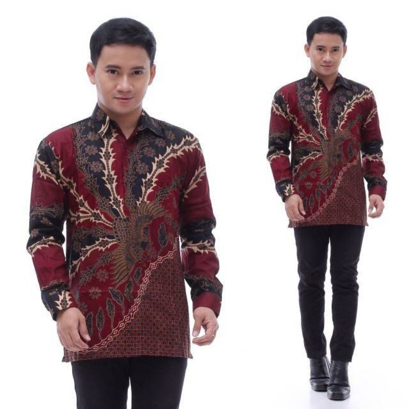 Banting Harga Kemeja Batik Pria Lengan Panjang Size M L Xl Xxl Bswart Batik Hrb026 Kenango Panjang Padi KzgMeasyKprOj