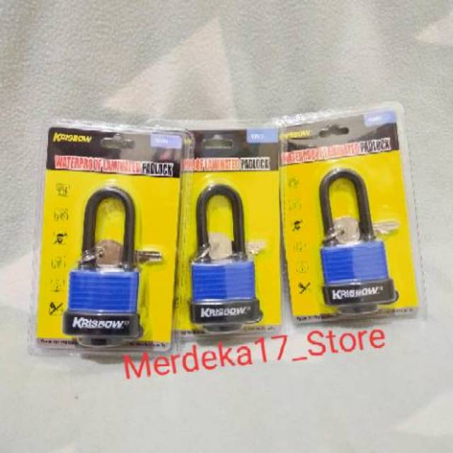 Krisbow Gembok Tahan Air 40 Mm - Kunci Gembok Pagar Rumah Dan Motor Sepeda