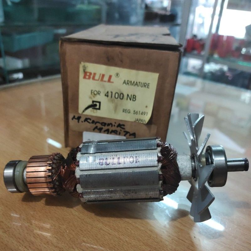 1 Paket Rotor 4100 NB • BULL ➕ 2 Bearings Depan 629 & Belakang 608 • 220V • PT 151.8mm • Reg 561 491