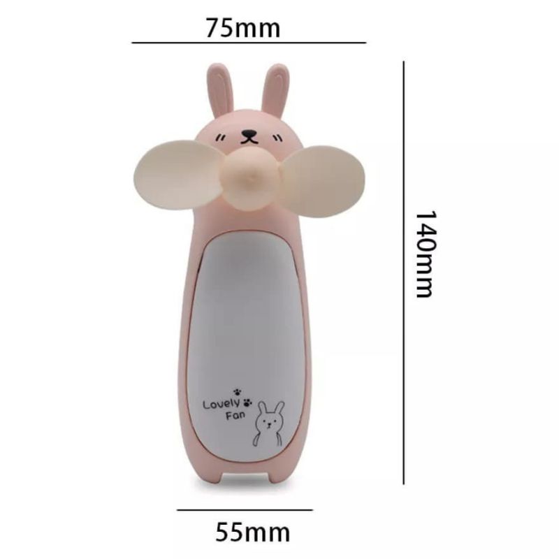 MM - Rabbit Fan  Kipas Angin Mini Portable - LED Rabbit - Mini Fan (995) / Kipas Angin Mini Fan Portable Rabbit