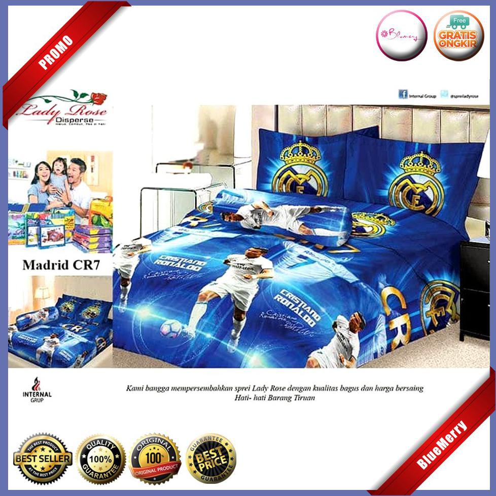 Sprei Lady Rose Madrid Cr7 No.1 King 180 Seprai Bola Cristiano Ronaldo BMSC724