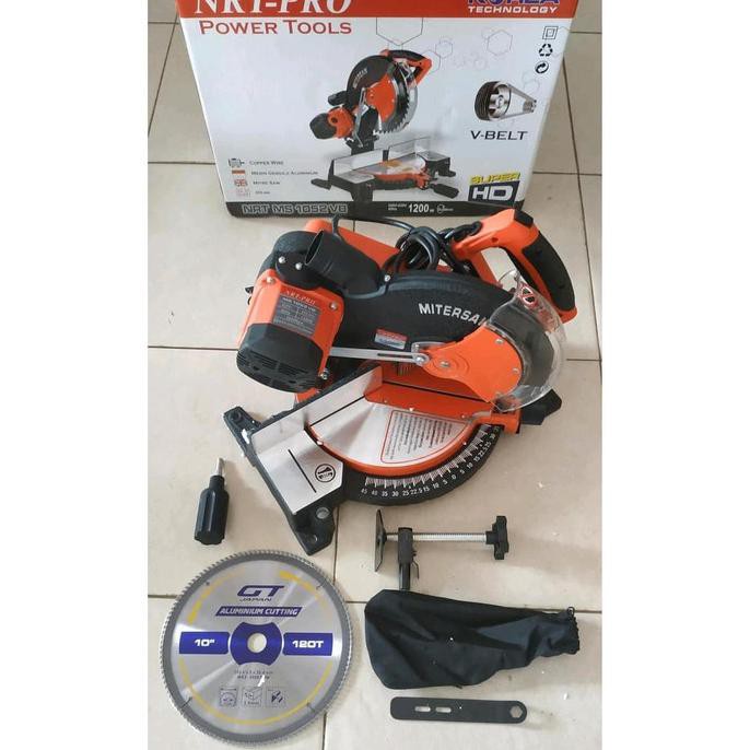 -READY- NRT PRO 10" 10 INCH MITRE MITER SAW MITERSAW MESIN GERGAJI ALUMINIUM