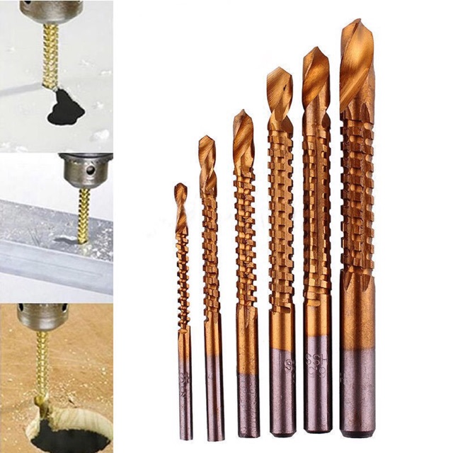 6pcs mata bor gergaji lapis titanium - matabor potong - drill | Shopee