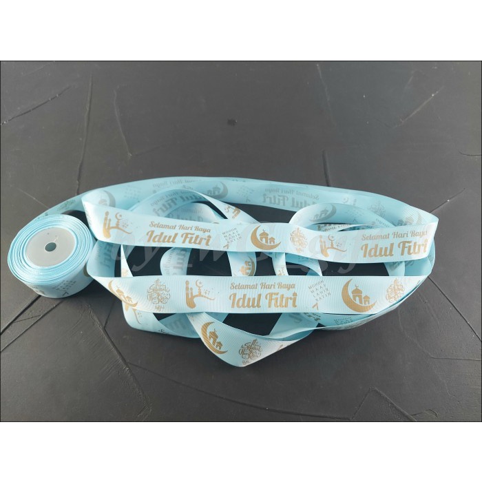 

Pita Idul Fitri -GrossGrain;Biru Muda ;Lebar 3.8 cm Panjang 20 yard