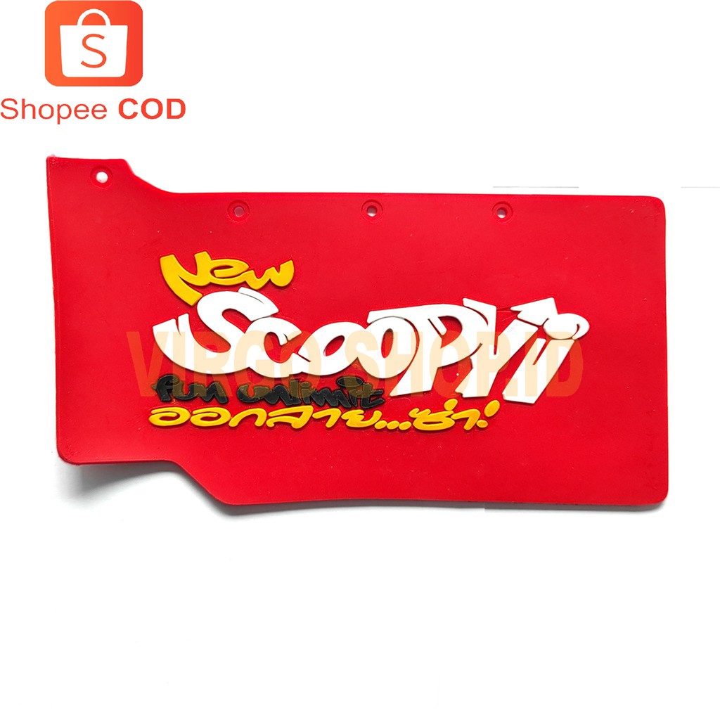 Mudflap Honda Scoopy - Mudflap Belakang Penahan Air dan Lumpur bahan Full Karet / aksesoris motor scoopy / karpet lumpur / karpet karet / karpet scoopy / karpet