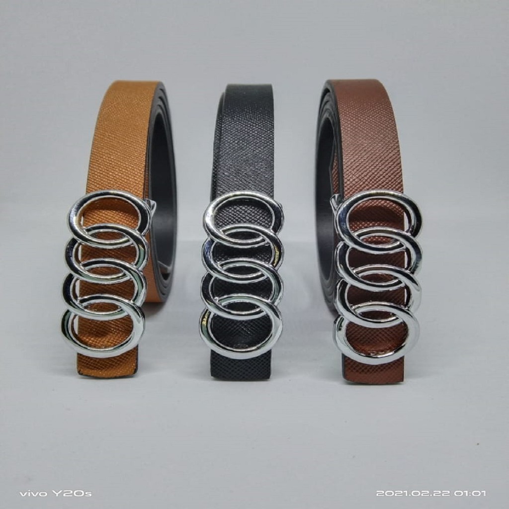 Buckle Style Ikat Pinggang Cewek Kekinian Model lingkaran Bersambung  Bisa C0D