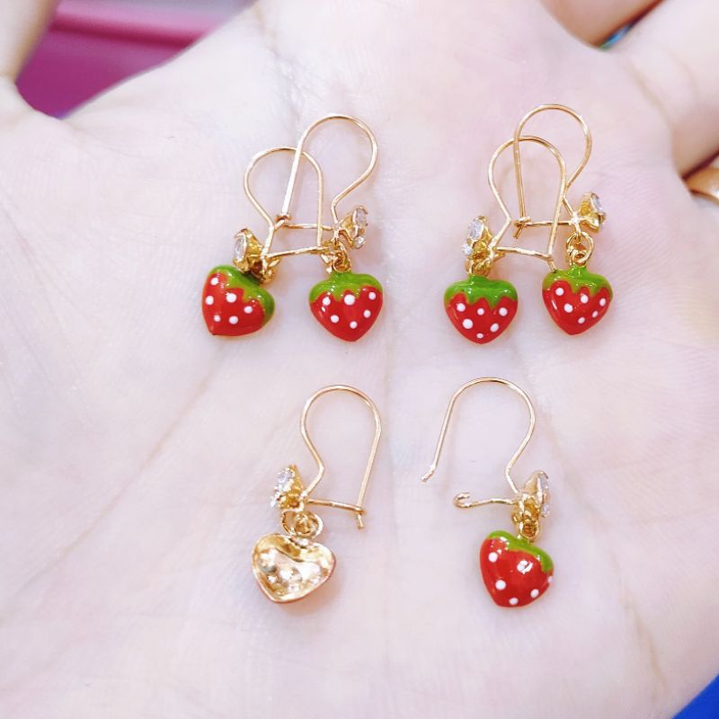 ANTING ANAK STOBERY PERAK 925 LAPIS MAS