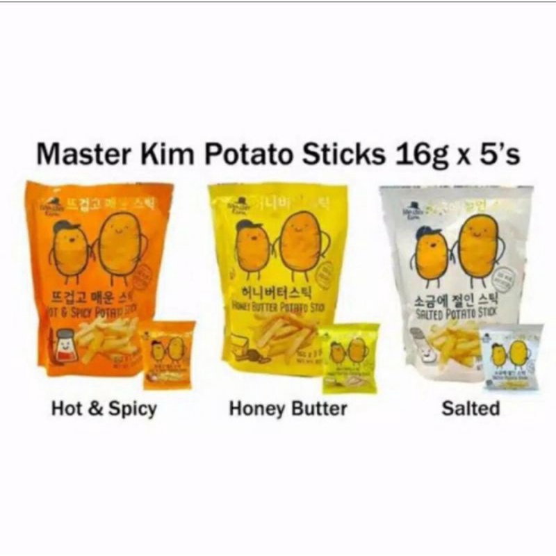 

MASTER KIM Potato Stick Honey Butter / Salted / Hot & Spicy