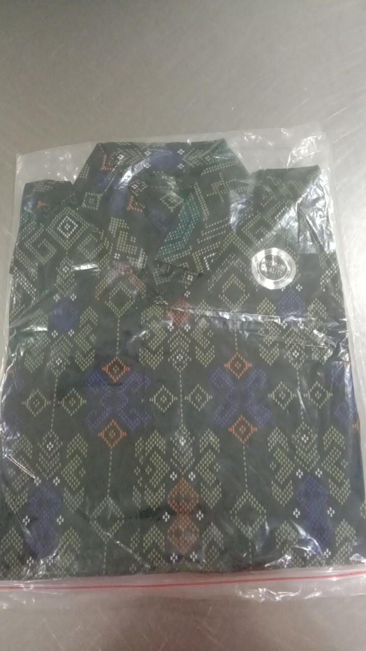 Bswart Batik Hrb026 Kenongo Hem Pendek Padi Pekalongan M L Xl Batik Pria Murah Modern Grosir Batik