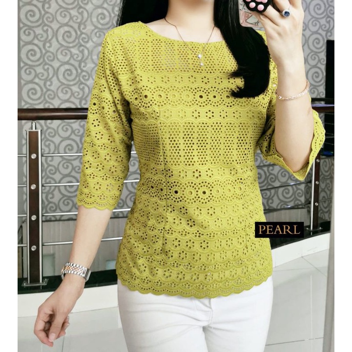 Blus Katun Bolong PEARL Jumbo
