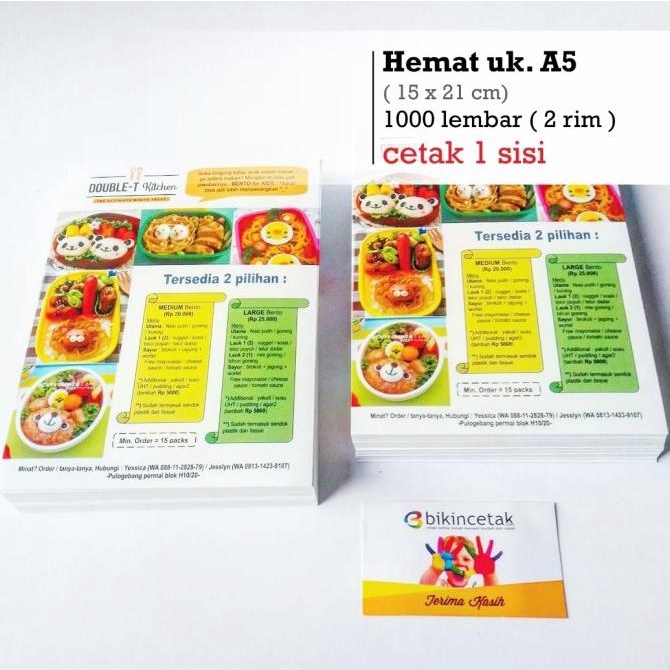 

[BISA COD] Cetak Brosur Ukuran A5 1.000 Lembar