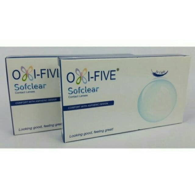 oxyfive clear softlens bening bulanan monthly ready minus tinggi - 20 mata sensitif air oxifive