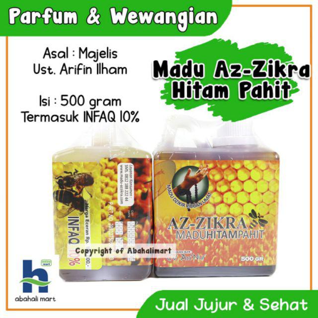 Madu Az Zikra Hitam Pahit 500gr Didoakan Ribuan Jamaah Zikir Ustad