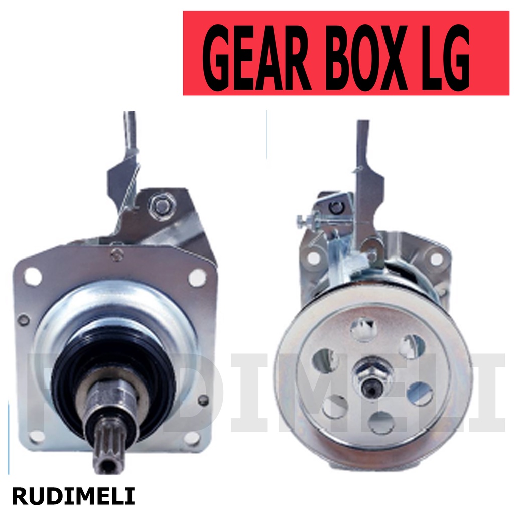 MESIN GEARBOX MESIN CUCI LG 2 GEAR TINGGI 22 CM GIGI 11 PANJANG AS 2,8 CM DIAMETER 10,6 CM