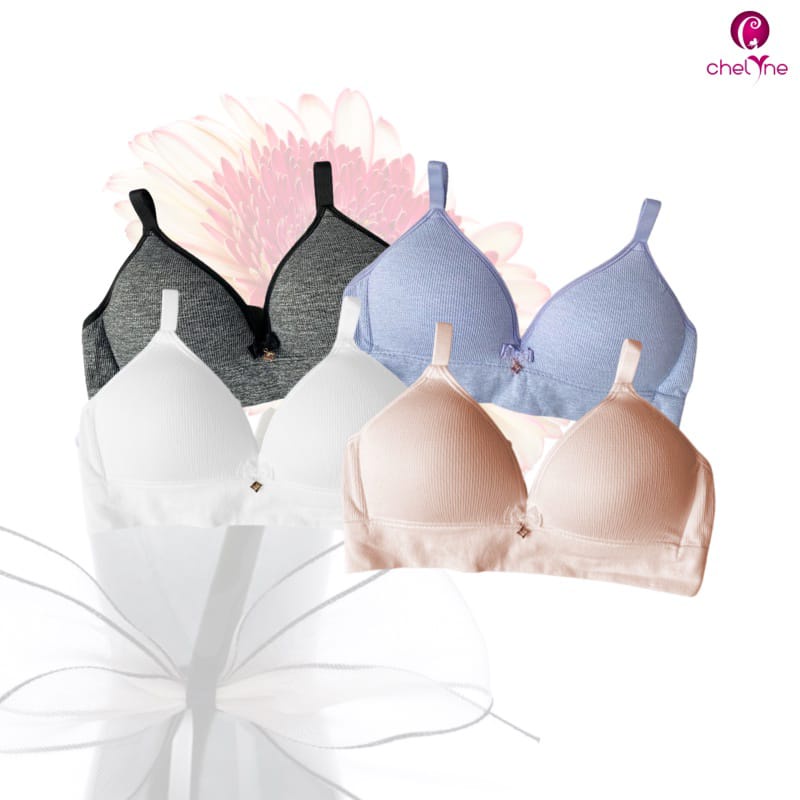 BH Chelyne Full Cup V0886 Bahan Seamless Rajut Dengan Busa Premium - Comfort Daily Bra - Tanpa Kawat M-XL