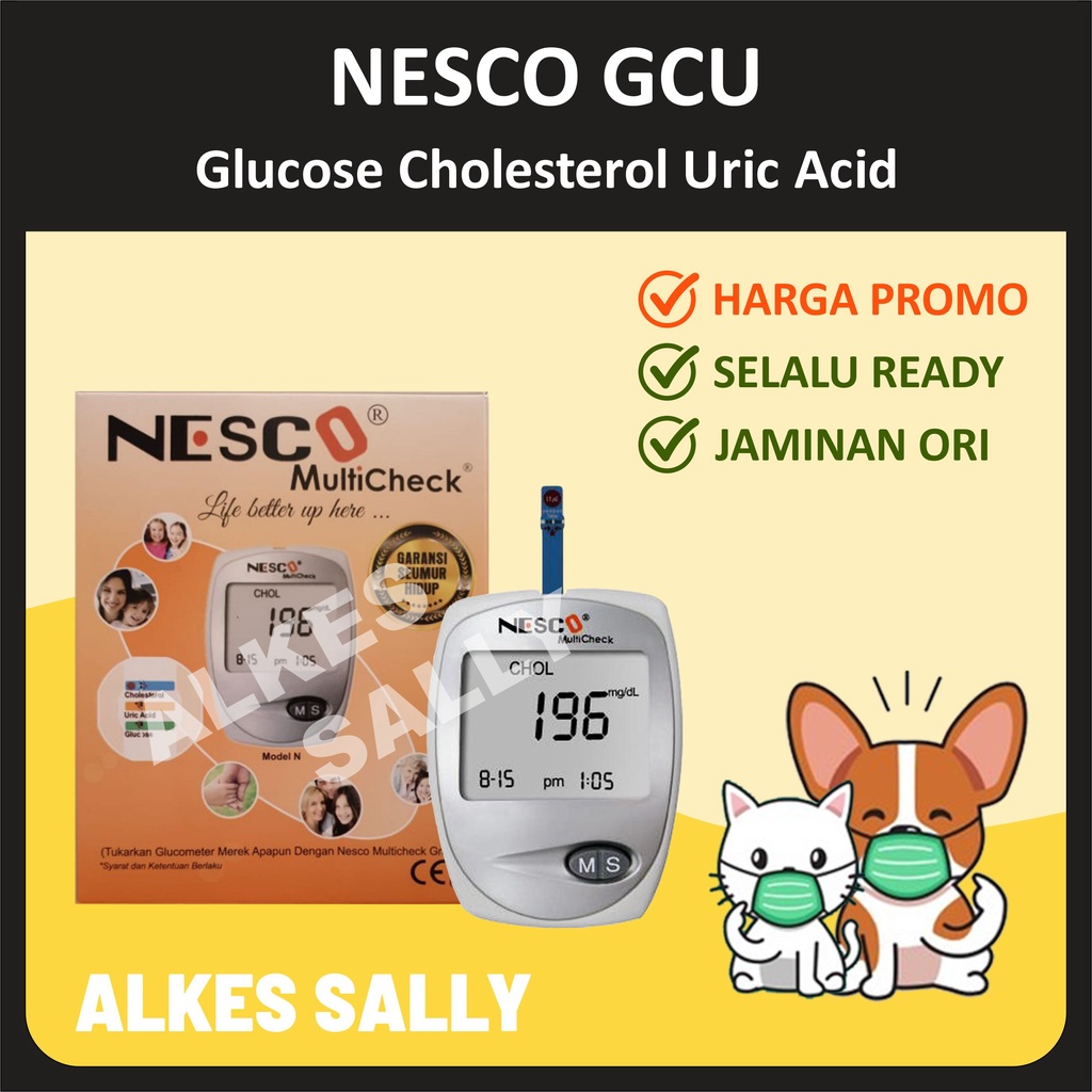 Alat Tes Gula Darah Kolesterol Asam Urat - Nesco GCU Multicheck 3in1