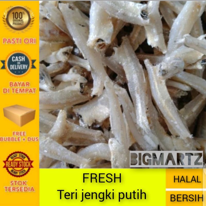 

ikan asin teri jengki putih super teri kacang / teri super