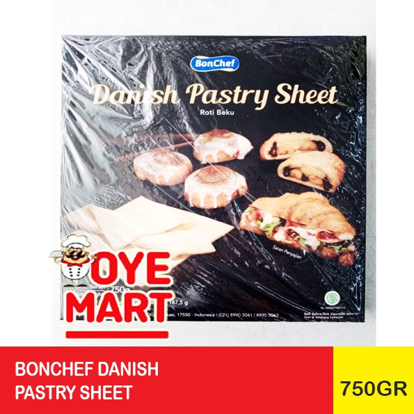 BONCHEF DANISH PASTRY SHEET 750GR ISI 4 LEMBAR