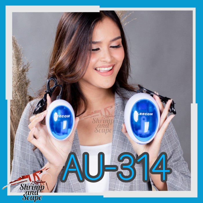 Leecom AU 314 Aerator 2 Lubang Pompa Udara Aquarium Silent Hening