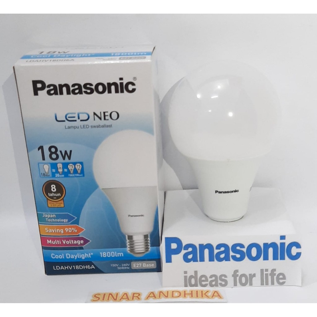 LAMPU LED BULB NEO PANASONIC 18 WATT PUTIH