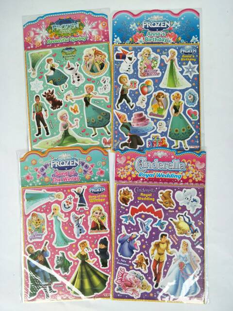 Stiker Anak Cewe Fancy Themed Loll Murah Besar 6pcs Souvenir Ultah Anak Murah