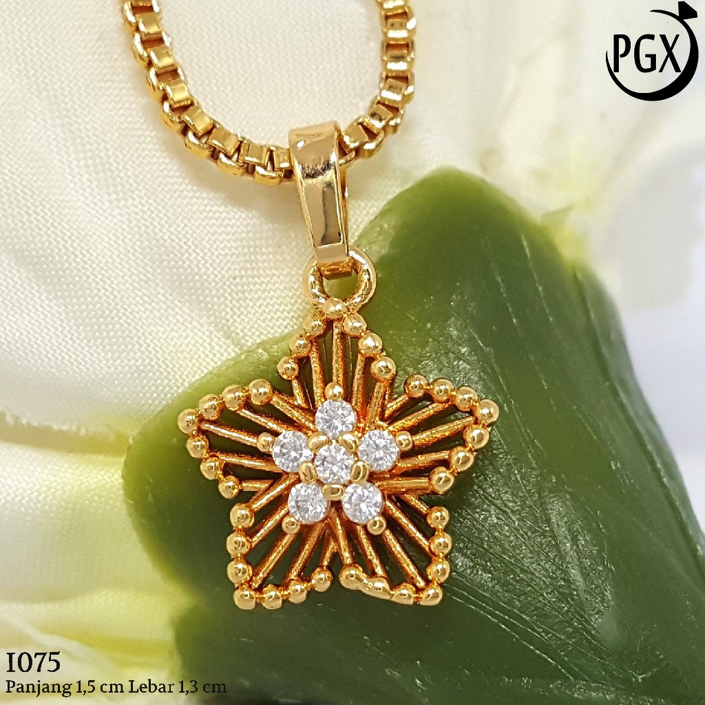 PGX Liontin Kalung Xuping Wanita Aksesoris Fashion Perhiasan Lapis Emas  - I075