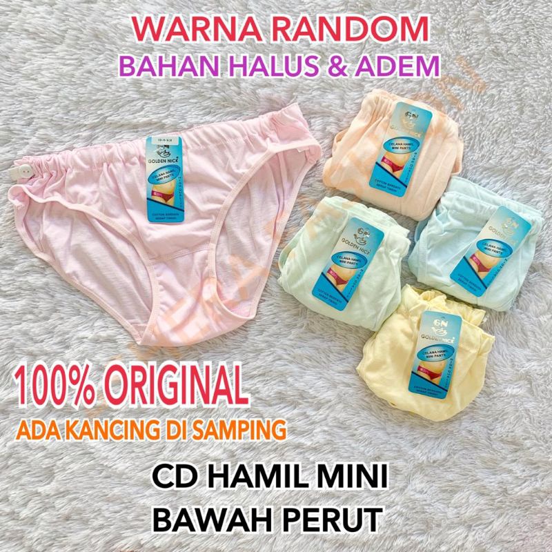 CD HAMIL MAMABEL H514 H500 NUTUP FULL PERUT JUMBO GOLDEN NICK GN518 MINI BAWAH PUSAR KANCING CELANA DALAM